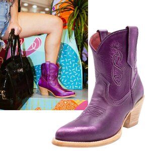 Ferrini Electric Purple Handmade Leather Western Boots
